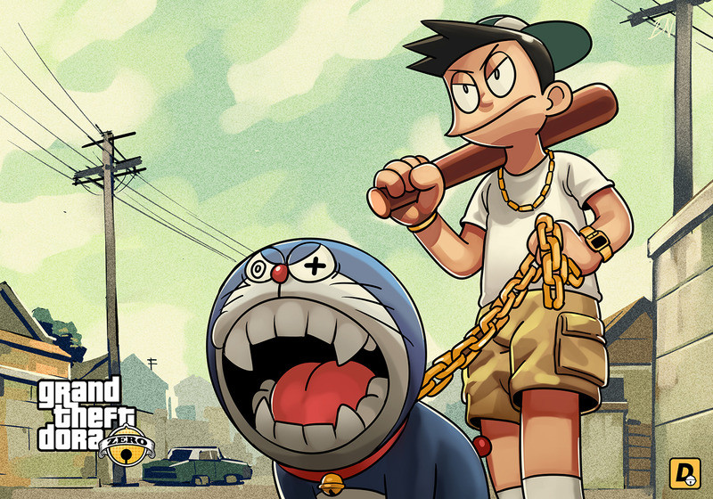 Đục khoét tuổi thơ với Parody Doraemon của fan Grand Theft Auto – Kokocon |  Kokoro Connect