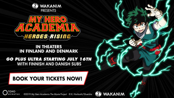My Hero Academia Heroes Rising in Theaters in Finland and Denmark July - What Movie Theaters Are Playing My Hero Academia