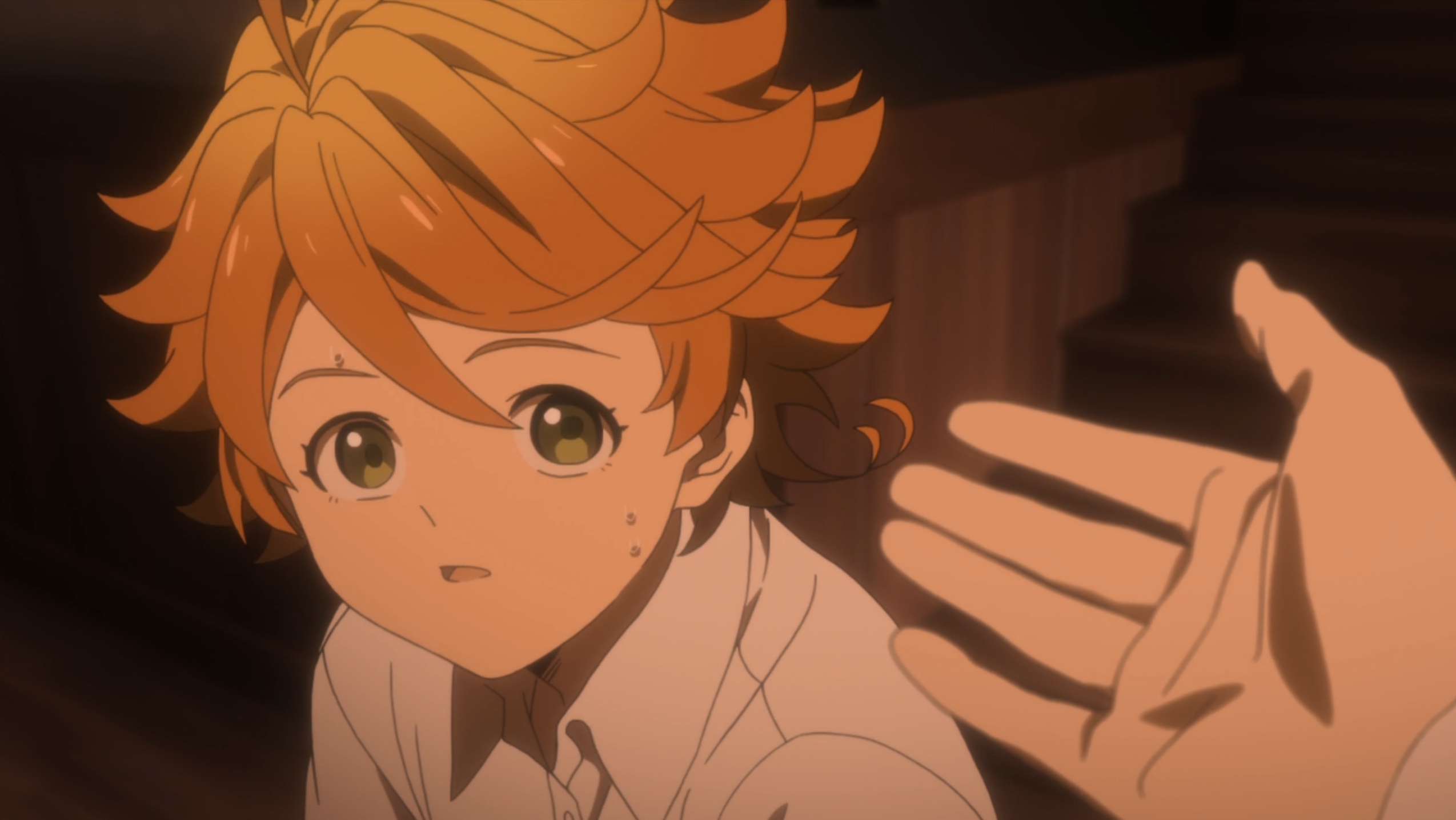 Emma desmaia! tem momentos de Ray E Emma, Anime X/ the promised neverland 2  temporada ep1. 