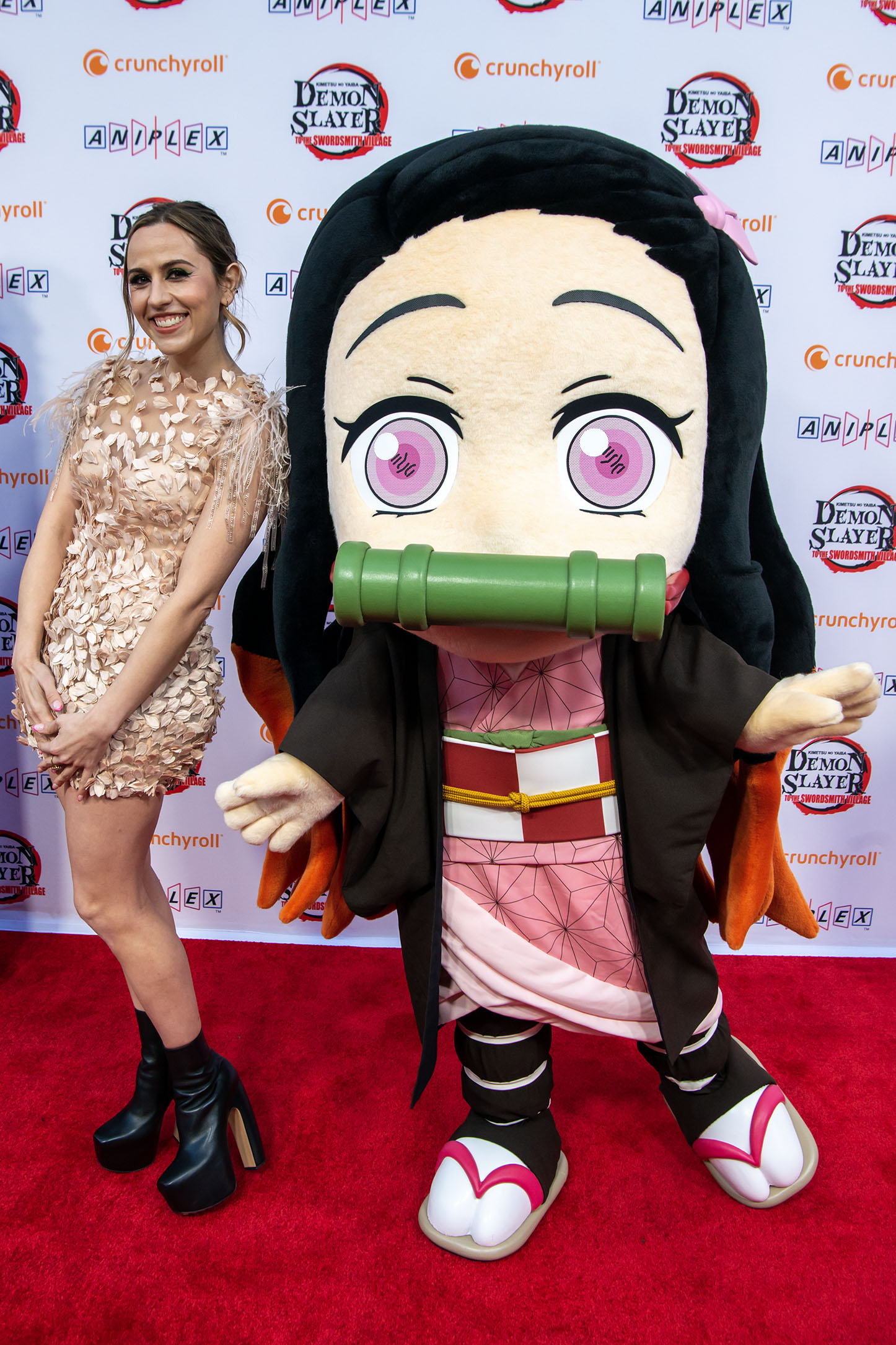 World's Collide at Demon Slayer To The Swordsmith Village Red Carpet