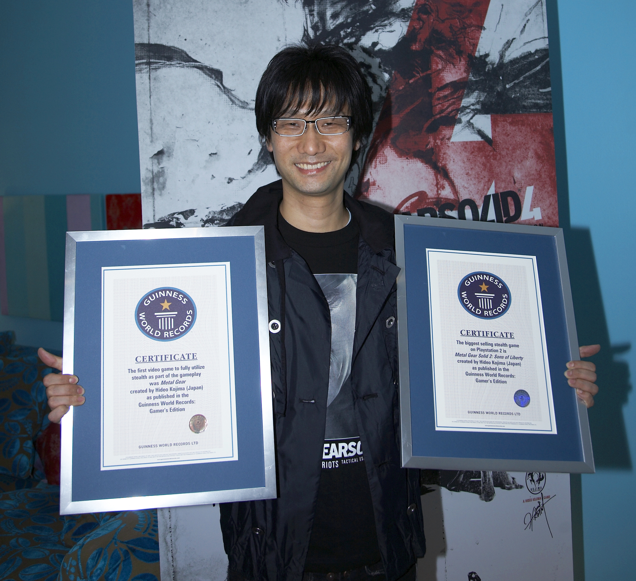 Hideo Kojima has been awarded two Guinness World Records