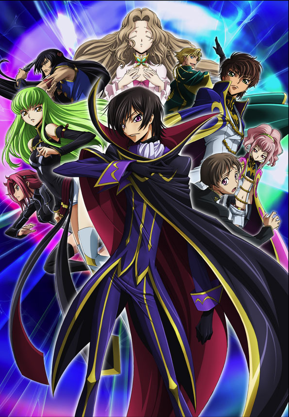 A beautiful key-anime visual of Lelouch Lamperouge