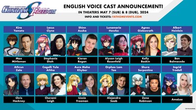 Bandai Namco Filmworks Reveals English Dub Cast for Gundam Seed Freedom Film