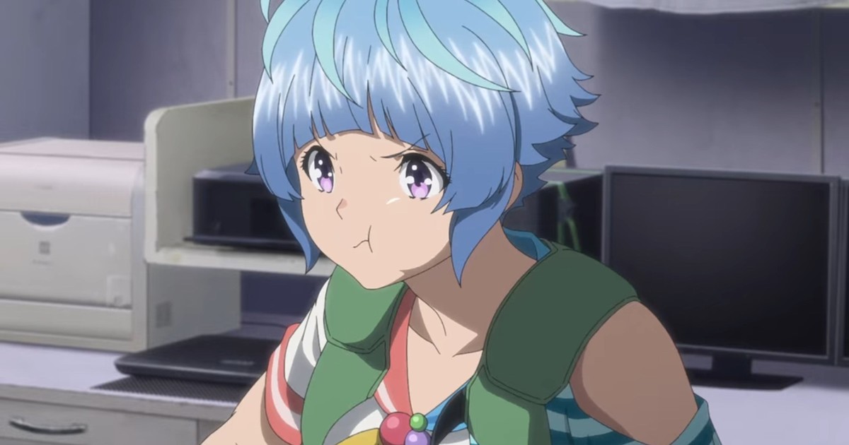 blue hair, Bubble (Movie), Uta (Bubble), anime, anime girls, screen shot,  wet, sakuga