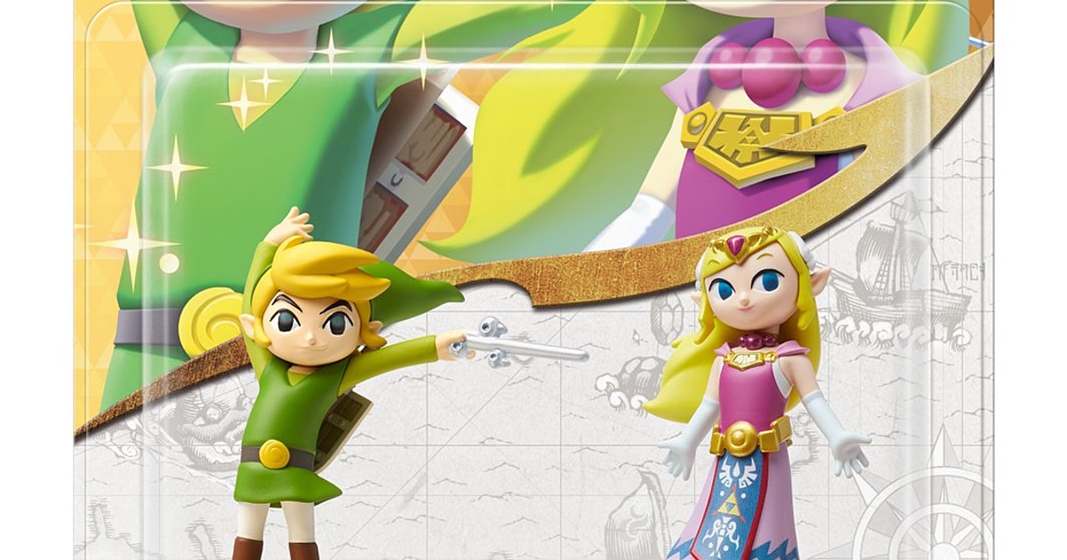 Nintendo Switch The Legend Of Zelda Toon Link and Zelda amiibo 2-Pack Wind  Waker