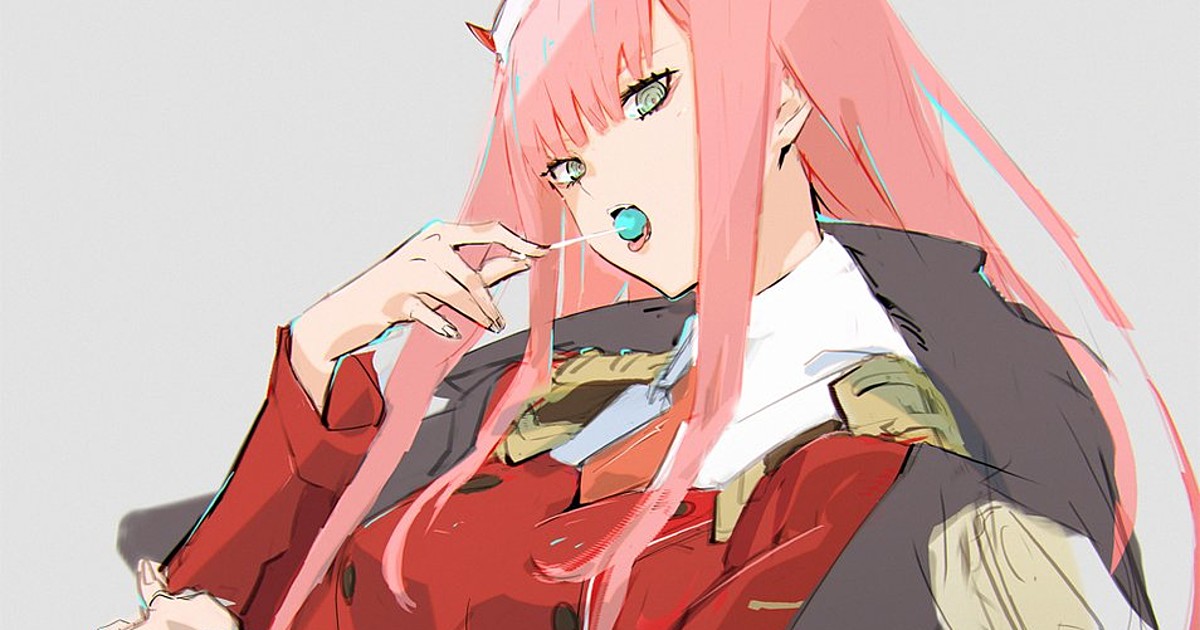 Darling in The Franxx Zero Two Anime Cartoon Characters Scroll