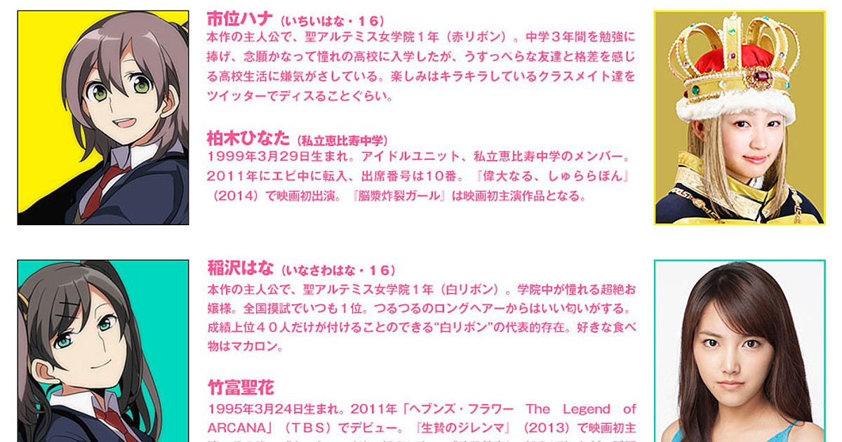 Vocaloid Inspired Nou Shou Sakuretsu Girl Film Reveals Cast News Anime News Network Vocaloid Inspired Nou Shou Sakuretsu Girl Film Reveals Cast News Anime News Network