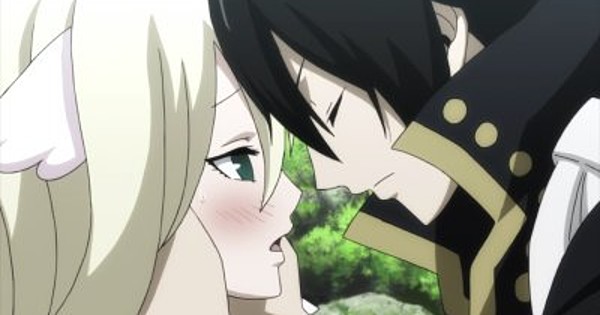 fairy tail zeref and mavis kiss