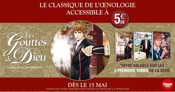 Le manga Les Gouttes de Dieu proposé à prix réduit - Actualités - Anime