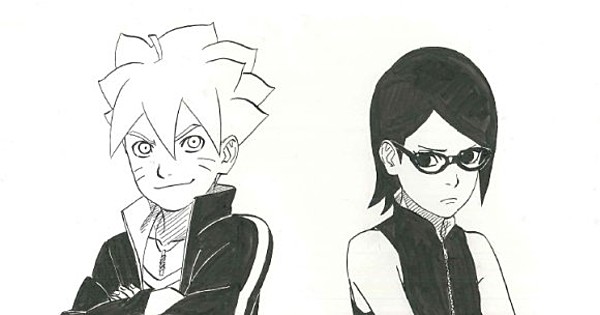 Drawing Boruto e Sarada 