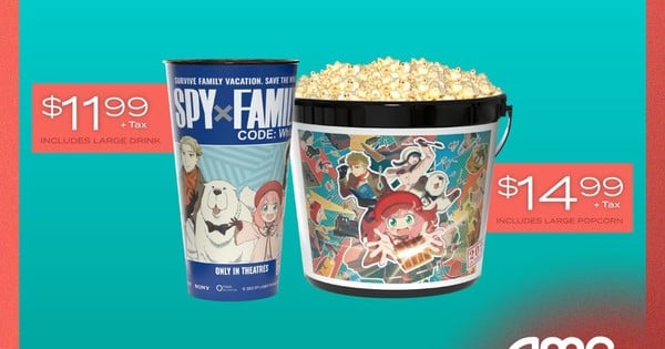 SPY×FAMILY Code: White Anime Film Gets Collectible Popcorn Bucket & Drink Cup in U.S. Screenings