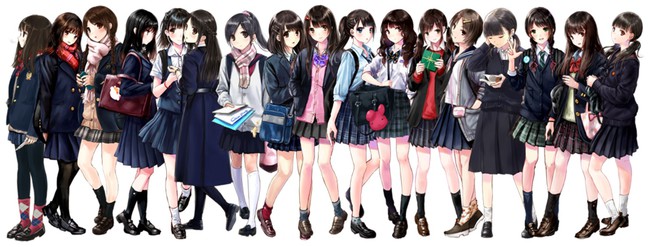 El proyecto de la ilustración de Mainiki JK Kikaku de Kina Kazuharu c