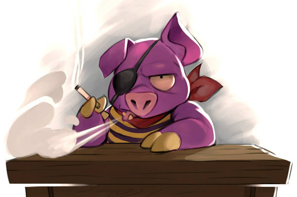 That pig has SEEN THINGS.