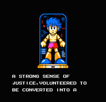 Not pictured: The screen before this that says ROCK, HAVING. Yes, ROCK. No Tezuka reference there.
