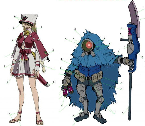 Yes, these might not be legit, but let's give them fan names. In keeping with Guilty Gear's musical references, I call these two Sigur Ros and Third Eye Blind.