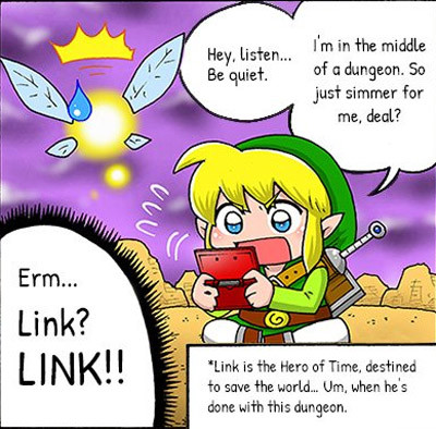 Link, why do you have a personality? Stop it right now!
