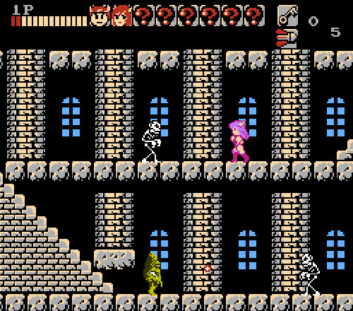 Konami Wai Wai World, starring Nei from Phantasy Star II. Don't worry, nothing will happen to her.