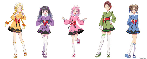 Character designs in uniforms