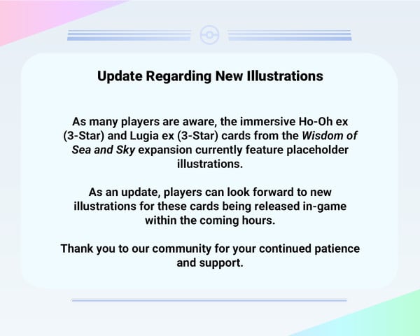 Pokémon Trading Card Game Pocket statement