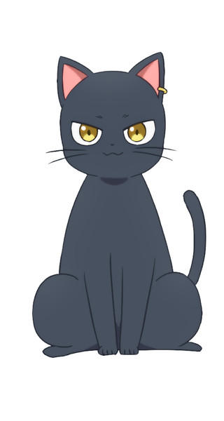 The Classroom of a Black Cat and a Witch anime character visual of Claude as a cat