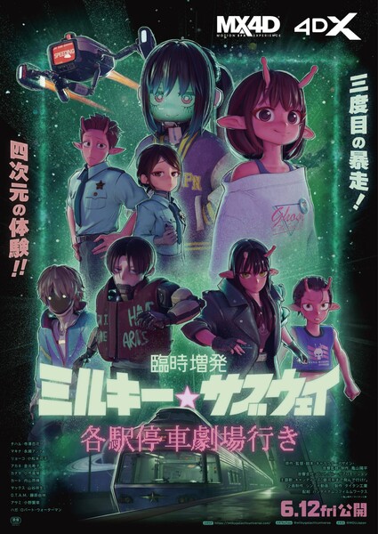 《銀河特急 Milky☆Subway》電影新版本將於 6 月 12 日上映，加入新場景