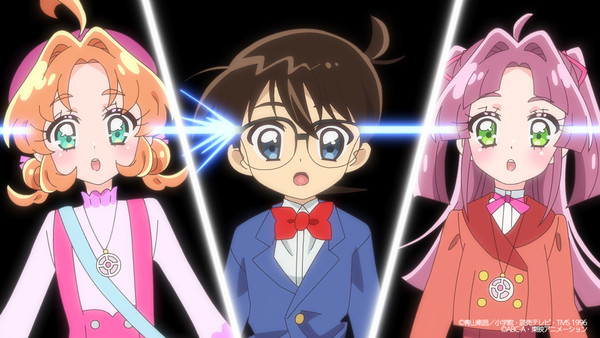 Screenshot from Star Detective Precure! crossover episode with Detective Conan