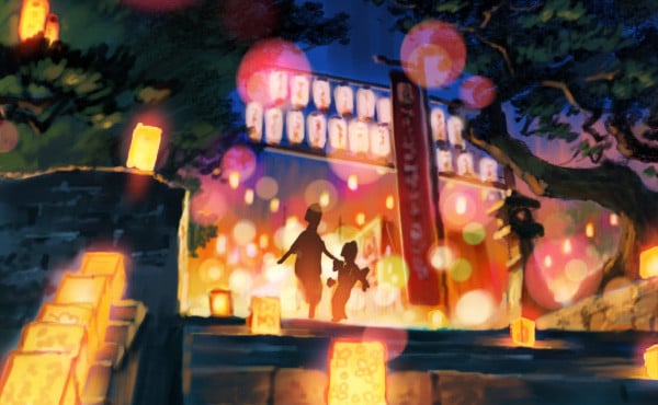 HD wallpaper fireworks display wallpaper Anime Original Colorful  Festival  Wallpaper Flare