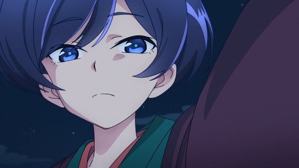 Cute anime girl with tanuki features