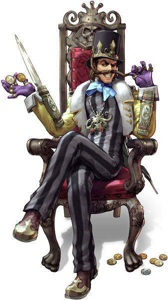 This is just a rough sketch. In keeping with Soul Calibur tradition, he'll have H-cup breasts in the final game.