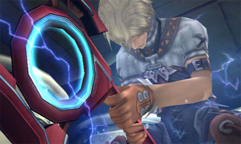 …and whomsoever pulleth thyse sworde from yon stone shalte be kinge of all JRPG stereotypes.