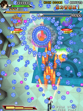 The artist's use of pink against blue really conveys the fact that shooters are at a dead end.