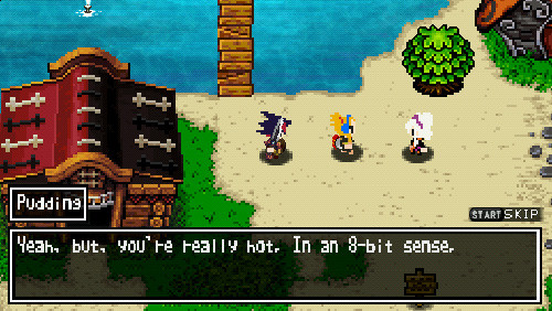You know, like Moby or Samus Aran or the President from Bad Dudes.