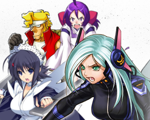 Counterclockwise from top: Akari, Marco, Iroha, and SNK's latest desperate attempt at playing to the otakus.