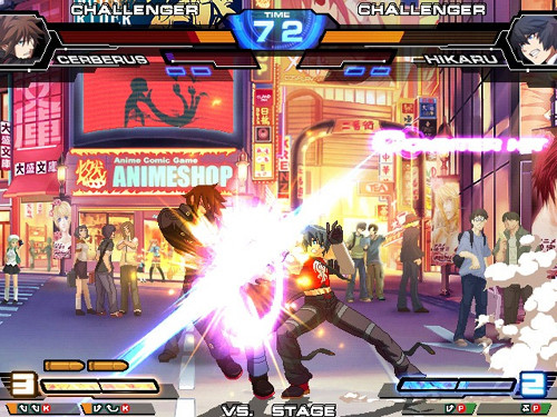 The climactic battle between Bland-san and Genericolly.