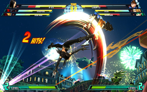 Two hits! That's half an actual hit in a normal fighting game.