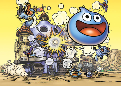 To make this into art from Rocket Slime 3, replace the tank with a pirate ship.