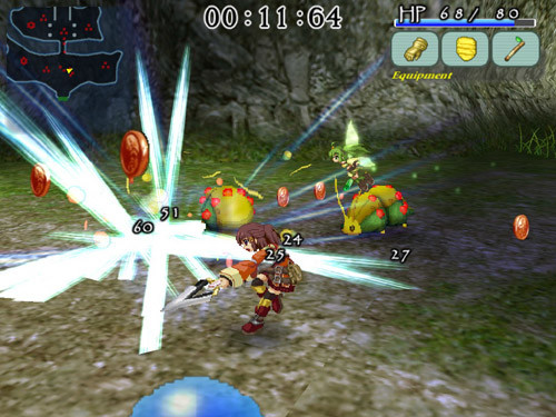 Yes, the first monster you fight is a slime. It's either slimes or rats.