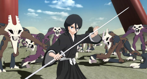Rukia holds back a bunch of Hollows BY PULLING OFF THE GREATEST SPRING BREAK PRANK ANYONE'S EVER SEEN.