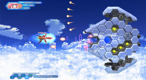 This is, sadly, the most creative use of the shoot-the-core idea in the game. Because it has HEXAGONS.