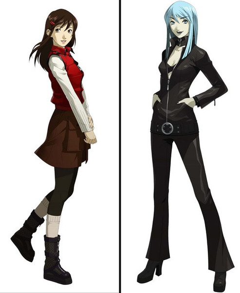 Yep, she's either a shy, sweet girl or a brazen cyber-goth demoness. At least it's more subtle than Grandia II.