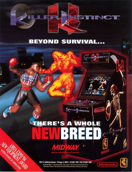 I can't be that hard on Killer Instinct. When I was a kid I won a Super NES in a Killer Instinct contest at my local arcade. Yes, a high-score contest, not a tournament.