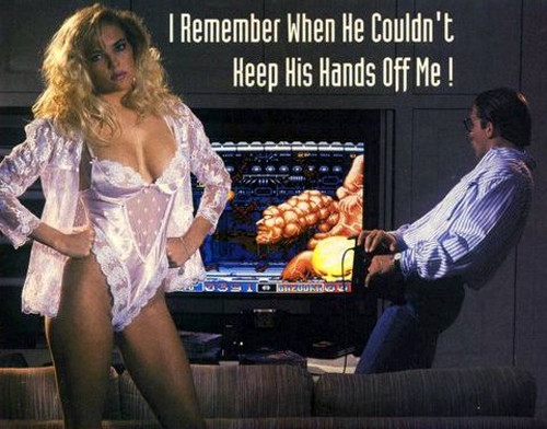 Don't worry, madam. Cyber-Lip lasts about 20 minutes, so he'll be done playing in no time.