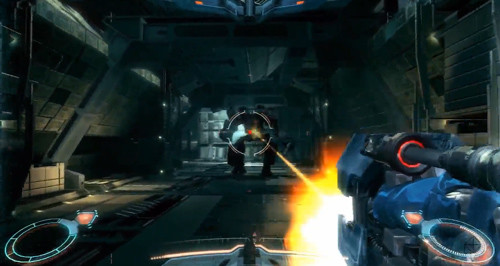 I know this looks like every first-person shooter ever, but it's supposed to be a Mega Man game. I think.