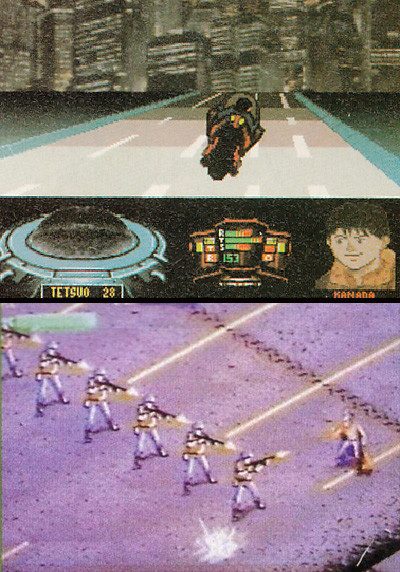 That's a mock-up of the Super NES version (with that hoser KANADA, eh?) on top, and an actual shot from the Genesis one below .