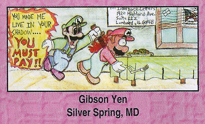 I wonder what sort of conversation Gibson Yen had with his parents when they saw this.