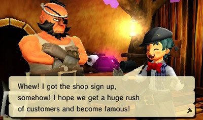 Poor blacksmith dad. Deep down he knows that the shop's bleeding out and that in a year they'll both be working the blacksmith counter at Wal-Mart.