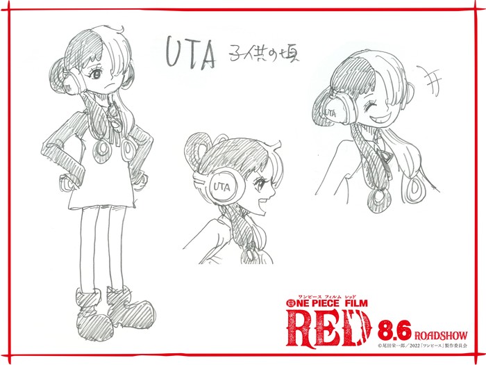 One Piece Film Red Anime Enthüllt Design Für Uta Als Kind - News 1 Uta