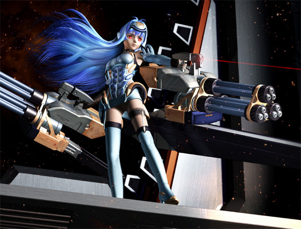 Say what you will about Xenosaga, but those miniguns are great. They have NINE barrels. That's three more than the Gundam Heavyarms had!